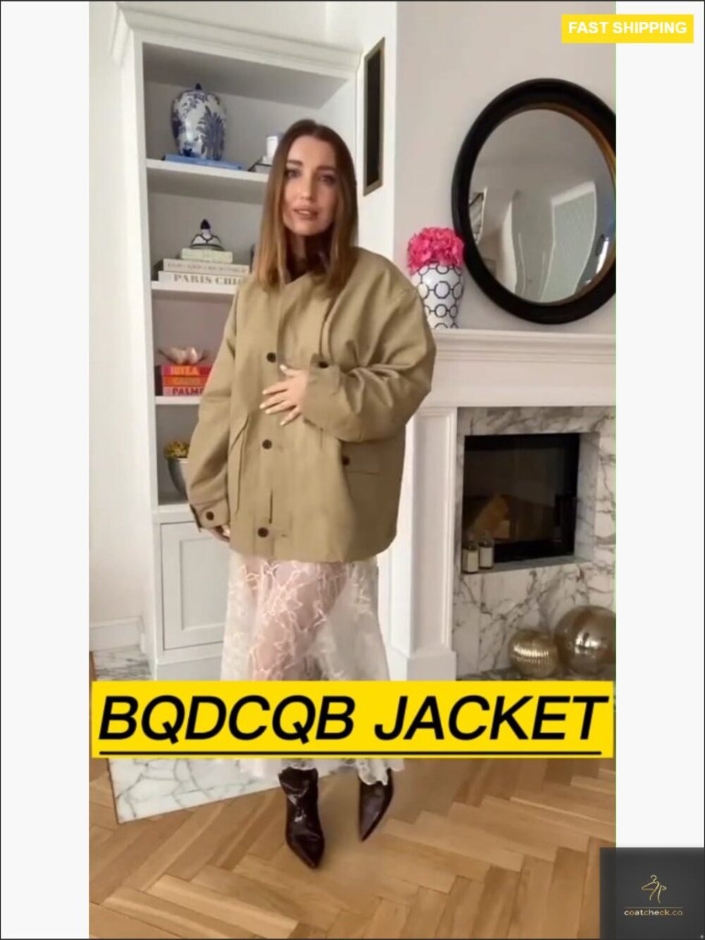 Oversized Barn Jacket Button Down Canvas Corduroy Lapel Collar Casual Fall - Picture 7 of 7